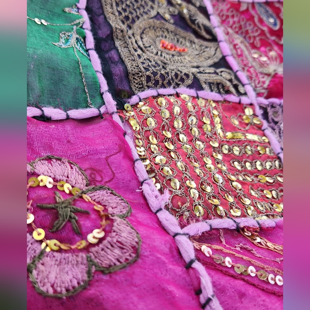 Unique Patchwork Fairycore Lavender Shoulder Bag - image 5